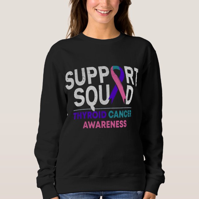 Sweatshirt Support Squad Thyroide Cancer Awareness Month Ribb (Devant)