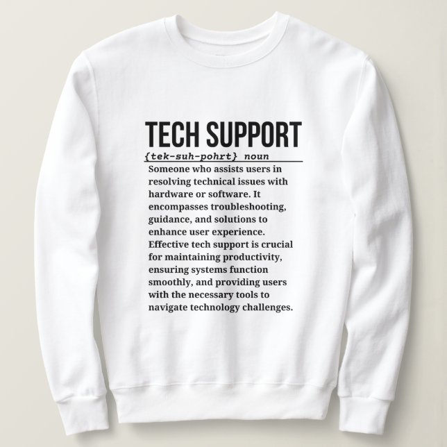Sweatshirt Support technique (Design devant)