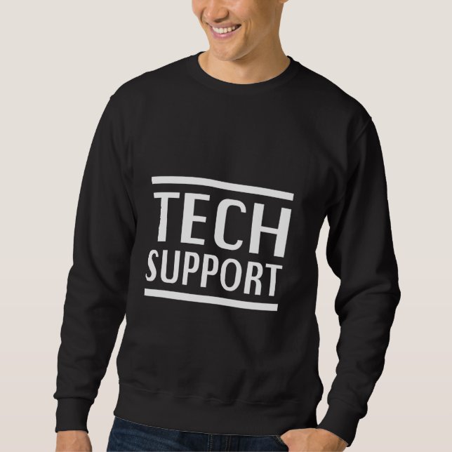 Sweatshirt Support Technique Maison Blanche Drôle Nerd IT Pou (Devant)