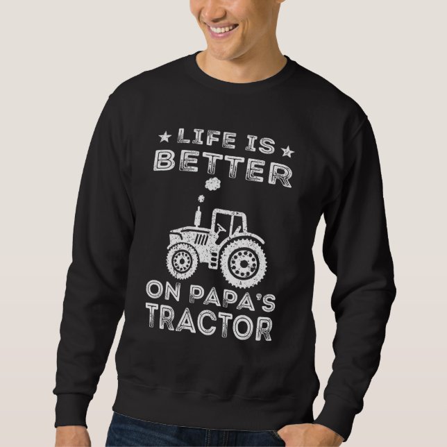 Sweatshirt sur la ferme tracteur de pap (Devant)