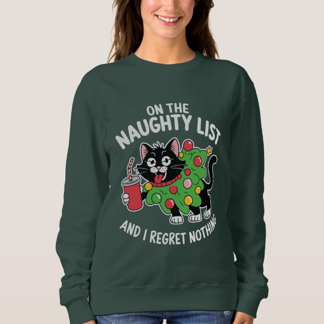 Sweatshirt Sur la liste vilaine Kitty (Devant)