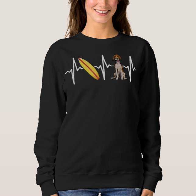 Sweatshirt Surf American Foxhound Heartbeat Chig (Devant)