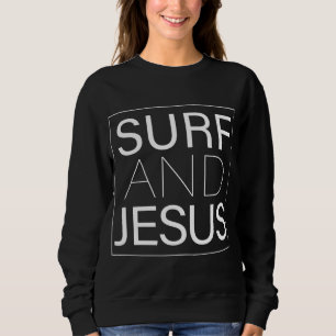 Sweatshirt Surf et Jésus Christian Fun Surfer Cadeau Thanksgi
