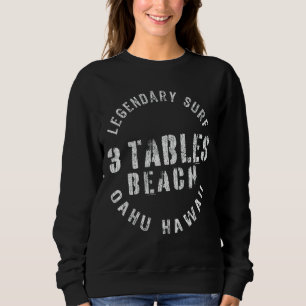 Sweatshirt Surf légendaire Trois Tables Timbre Cercle Plage