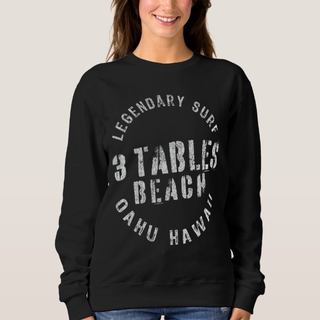 Sweatshirt Surf légendaire Trois Tables Timbre Cercle Plage (Devant)