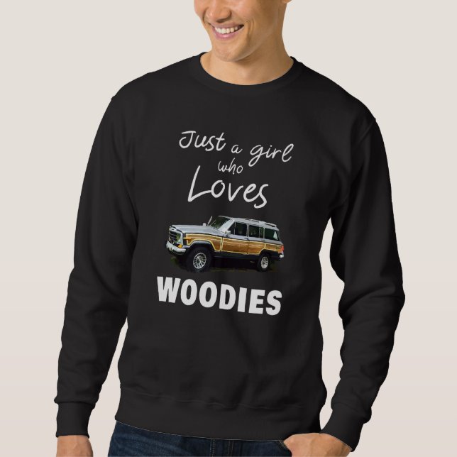 Sweatshirt Surf Voiture Classique Wagon Juste Une Fille Qui A (Devant)