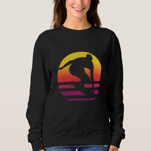 Sweatshirt Surfer Retro Surfing Sunset (Devant)
