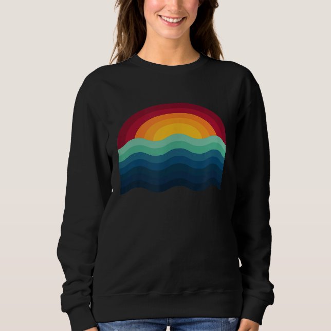 Sweatshirt Surfer Surfboard Sunset Surf Surf Wakeboard Wav (Devant)