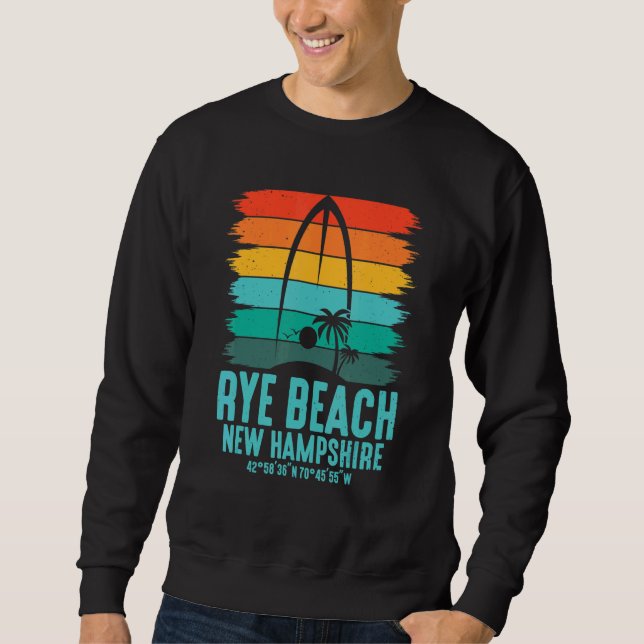 Sweatshirt Surfeur Planche de surf Rye Beach Surfeur Surf (Devant)