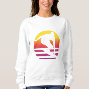 Sweatshirt Surfeur Surf Rétro Coucher de Soleil