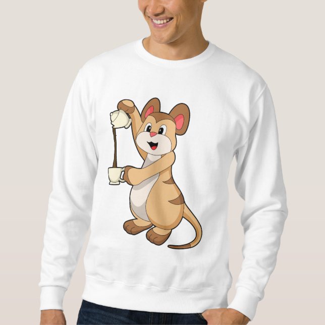 Sweatshirt Suricate avec cafetière & café.PNG (Devant)
