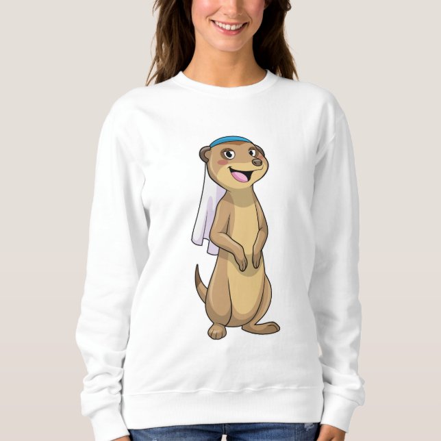 Sweatshirt Suricate en mariée voilée (Devant)