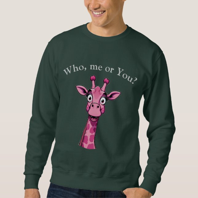 Sweatshirt Surprise de la girafe rose (Devant)