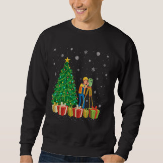 Sweatshirt Surveyor Xmas Arbre Éclairage Santa Hat Surveyor C