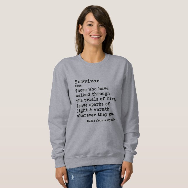 Sweatshirt Survivant : Cou de l'équipage (Devant entier)