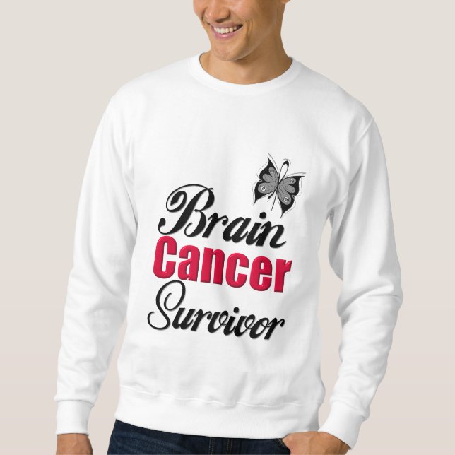 Sweatshirt Survivant de cancer du cerveau (Devant)