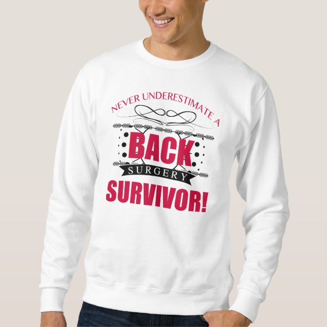 Sweatshirt Survivant de la chirurgie du dos (Devant)
