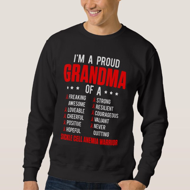 Sweatshirt Survivant de l'anémie falciforme Grand-mère fière  (Devant)