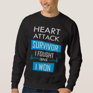 Sweatshirt Survivant de l'attaque cardiaque, je me suis battu