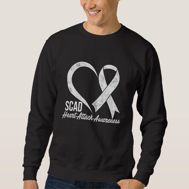 Sweatshirt Survivant de l'attaque cardiaque Scad survit Guerr (Devant)