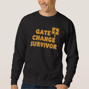 Sweatshirt Survivant d'un changement de porte de départ amusa