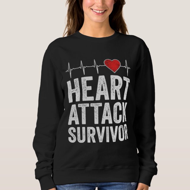 Sweatshirt Survivant d'une crise cardiaque Sensibilisation à  (Devant)