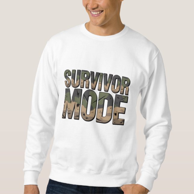 Sweatshirt Survivor Mode Tank – Army Power Look (Devant)