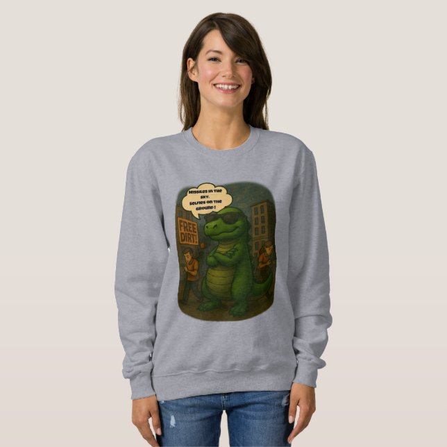 Sweatshirt Survivre à 2025 : Style Dino (Devant entier)