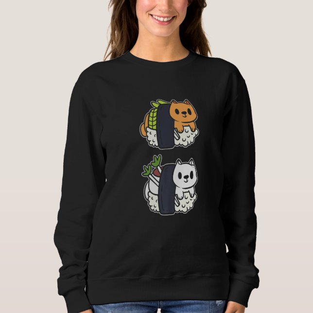 Sweatshirt Sushi Cats Pet Person   (Devant)
