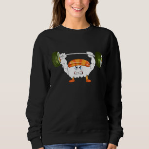 Sweatshirt Sushi Haltérophilie Nourriture Japonaise Gym Cute