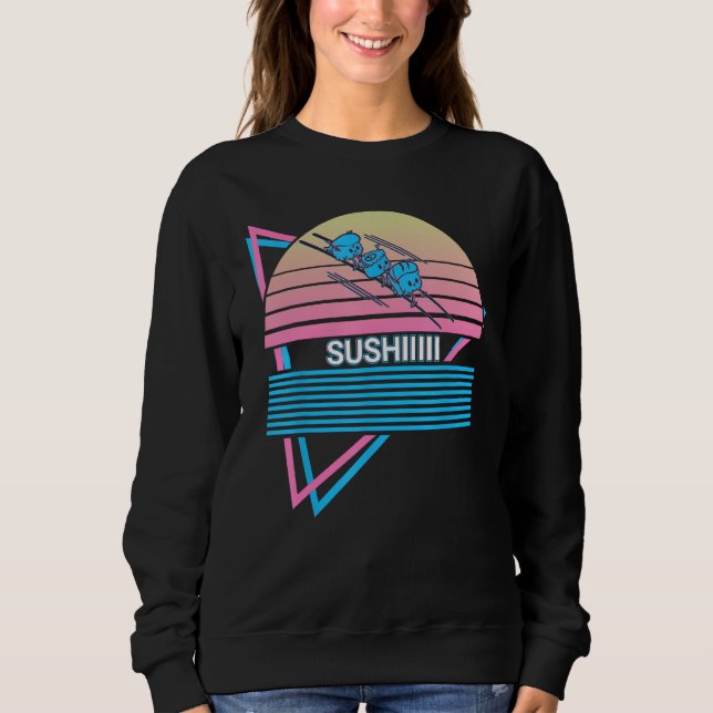Sweatshirt Sushi Sushi Roll Japanese Food Retro Sushiiiii (Devant)
