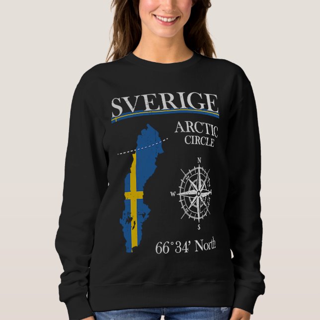 Sweatshirt Sverige Arctic Circle  Adventure  Sweden Swedish F (Devant)
