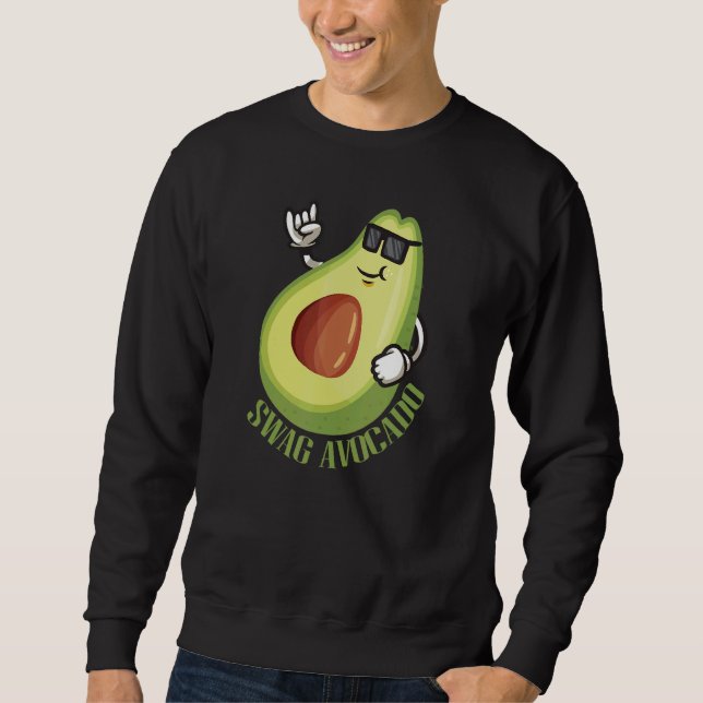 Sweatshirt SWAG guacamole végane à l'avocat (Devant)