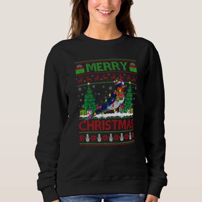 Sweatshirt Swallow Bird  Xmas Tree Ugly Santa Swallow Christm (Devant)