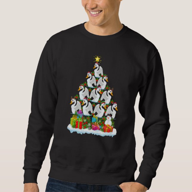 Sweatshirt Swan Bird  Xmas Holiday  Swan Christmas Tree (Devant)
