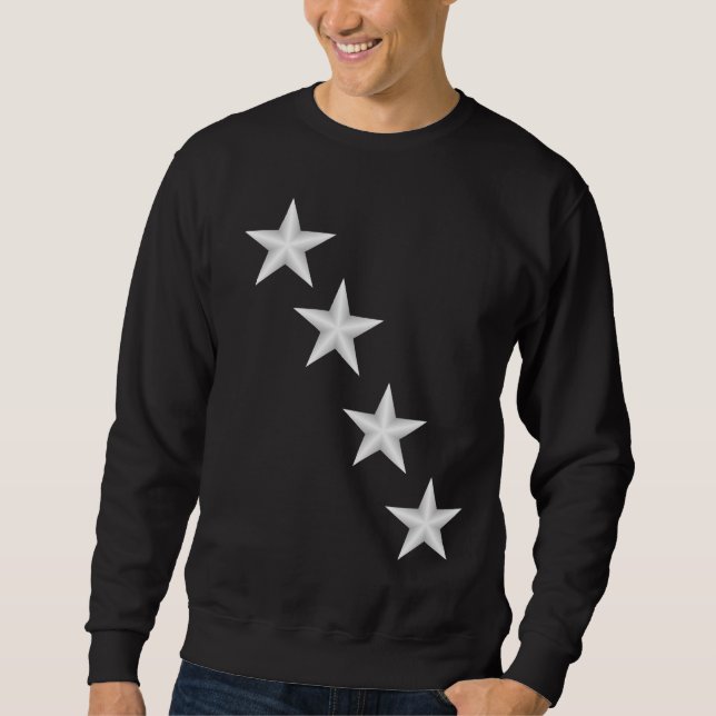 Sweatshirt Swearshirt noir avec étoiles en diagonale (Devant)