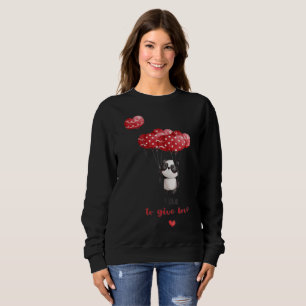 Sweatshirt Sweat-shirt à capuche pour femme Cœur de rose roma