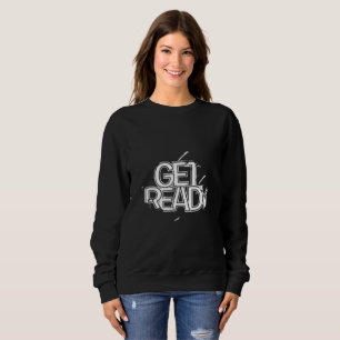 Sweatshirt Sweat-shirt à col ras du cou avec texte blanc gras