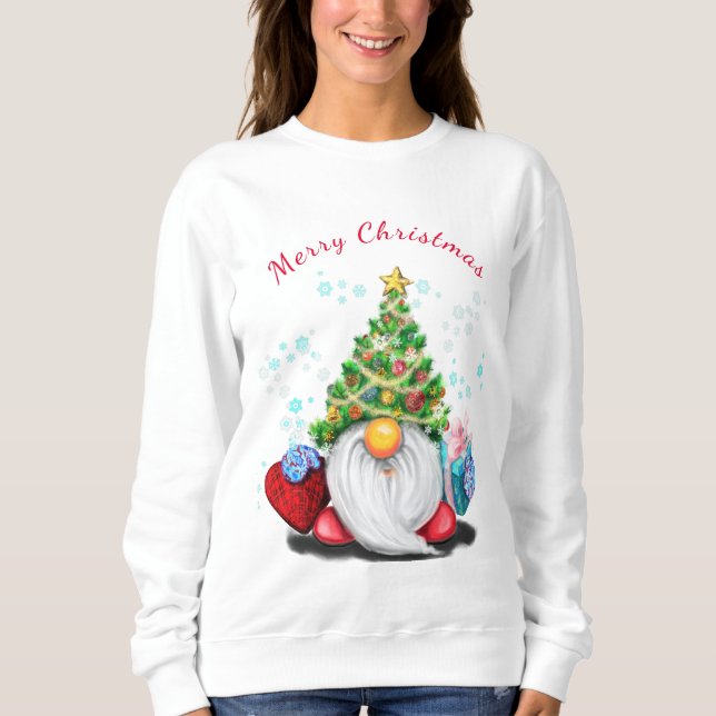 Sweatshirt Sweat-shirt avec Gnome de Noël (Devant)