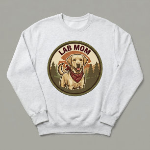 Sweatshirt Sweat-shirt Crewneck Lab Mom Cadeau pour elle