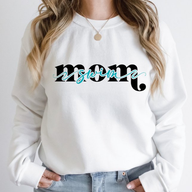 Sweatshirt Sweat-shirt de maman de natation personnalisable (Créateur téléchargé)