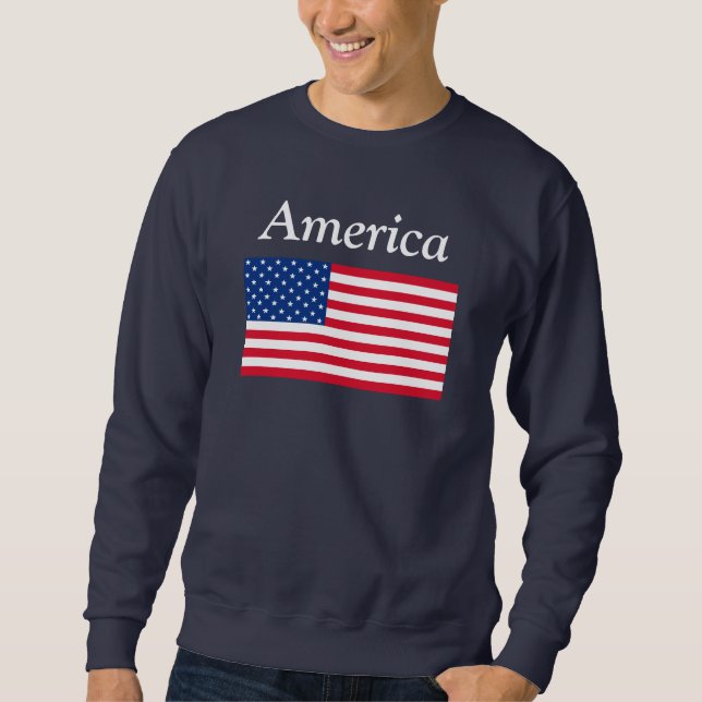 Sweatshirt Sweat-shirt Drapeau Américain (Devant)