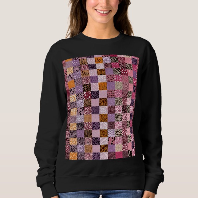 Sweatshirt Sweat-shirt esthétique patchwork (Devant)