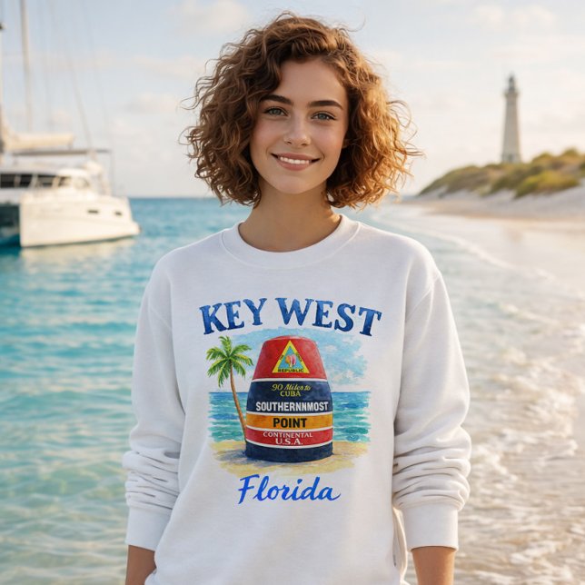 Sweatshirt Sweat-shirt Île du Coucher de Soleil Key West Flor (Créateur téléchargé)