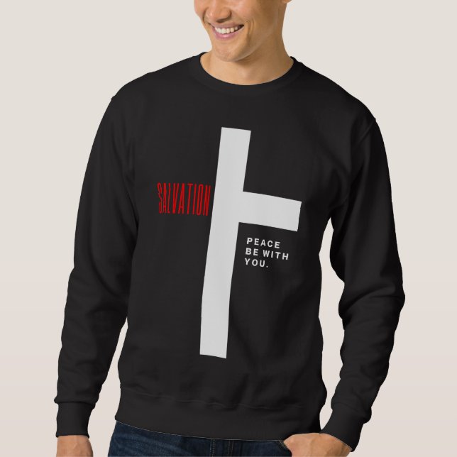 Sweatshirt Sweat-shirt noir Salvation (Devant)