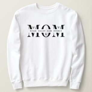 Sweatshirt Sweat-shirt personnalisé pour maman avec les noms