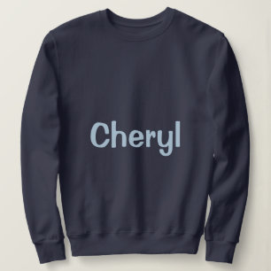 Sweatshirt Sweat-shirt pour femme bleu marine personnalisé