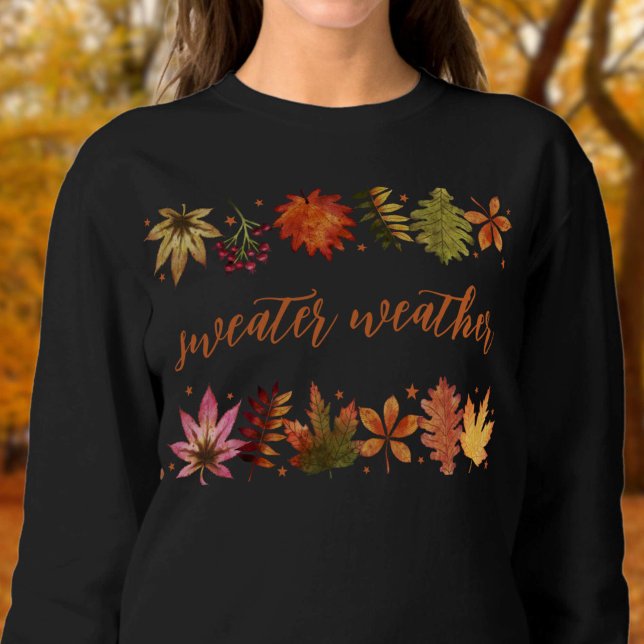 Sweatshirt Sweather Botanique Automne Feuilles d'automne (Sweater Weather Botanical Autumn Fall Leaves)