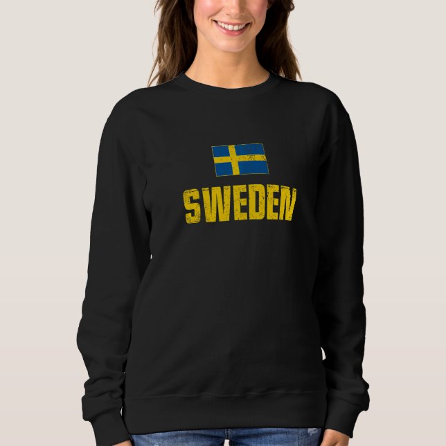 Sweatshirt Sweden Flag Swedish Sverige Svenska Stockholm Nors (Devant)