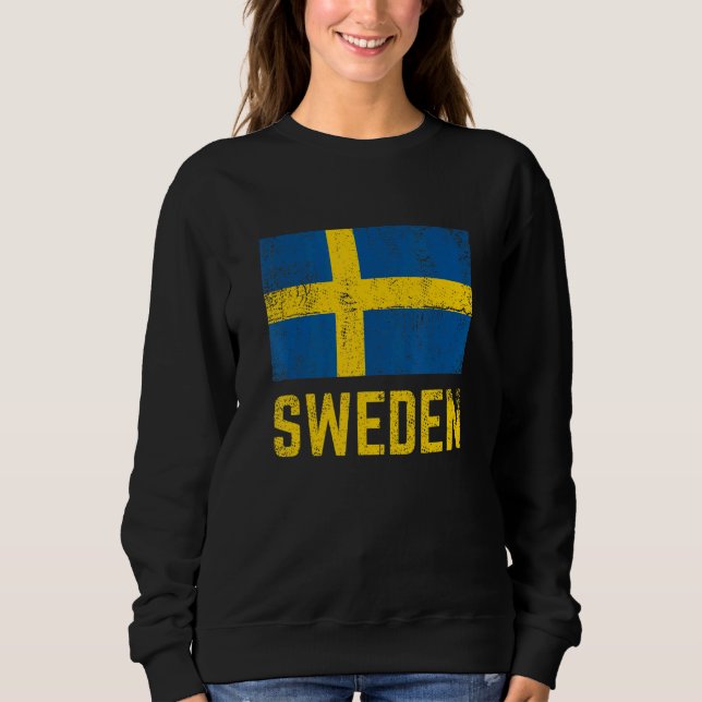 Sweatshirt Sweden Flag Swedish Sverige Svenska Stockholm Nors (Devant)